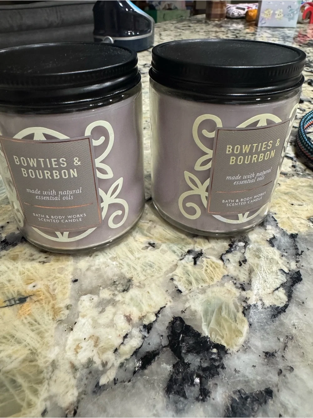 Bath & Body Works Bowties & Bourbon Scented Candle - x 2